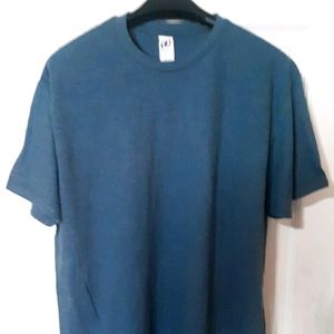 5 Optima Cotton Wear London Size L Blue T-shirt